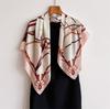 New harness chain simulation silk high-end large square scarf silk scarf printed shawl decorative scarf sunscreen headscarf scarf