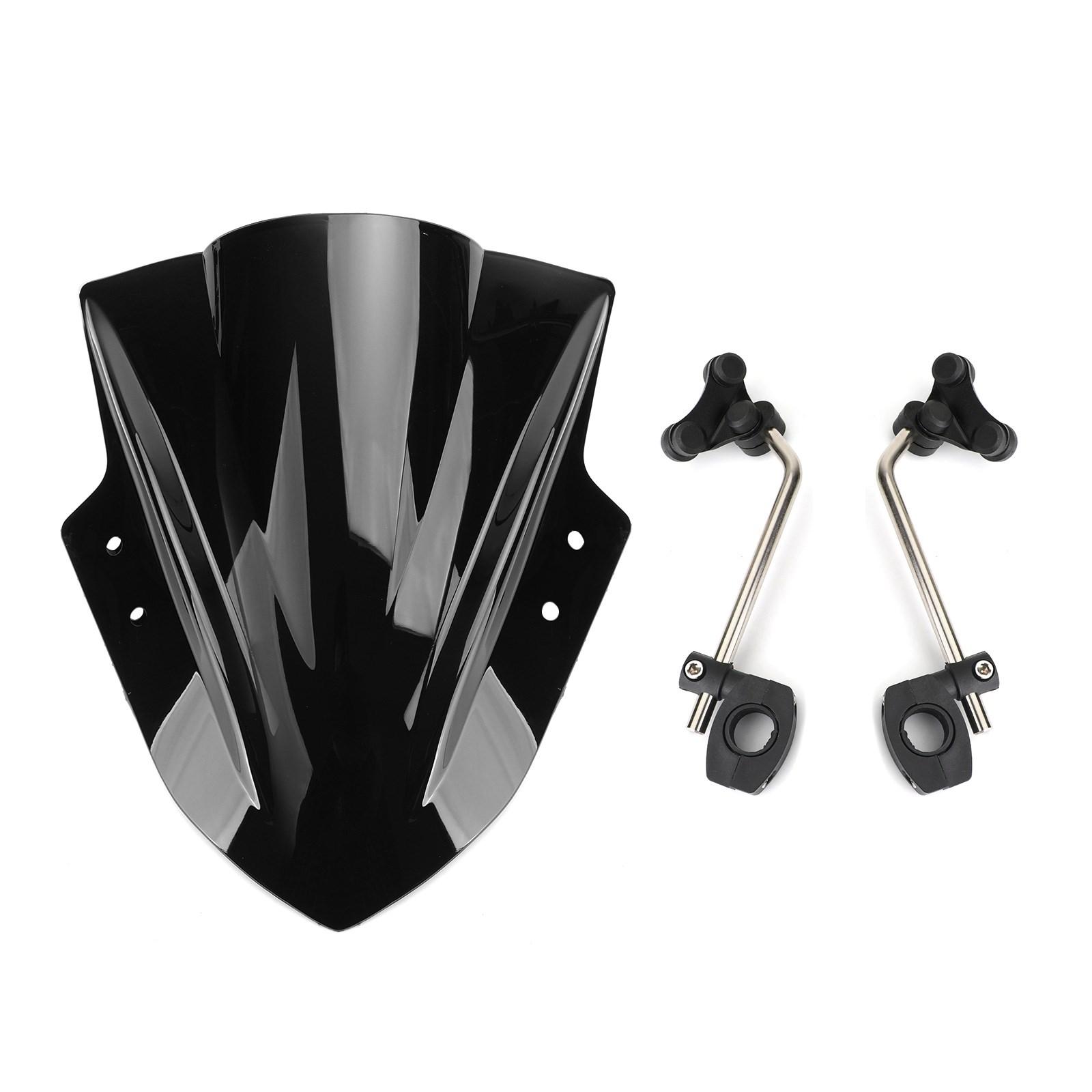 

Universal 7/8 22mm Handlebar ABS Plastic Motorcycle Windshield WindScreen чорний