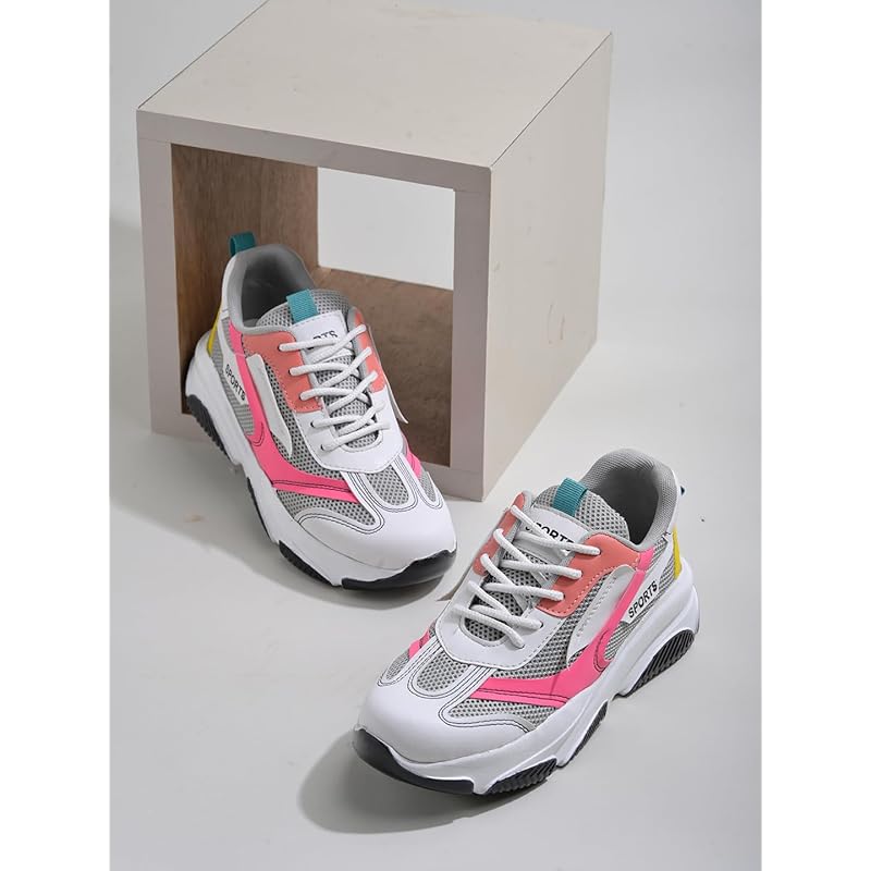 Shoetopia Smart Casual White Sneakers For Women-Eu39