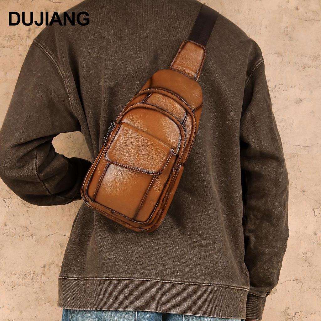 Men's Classic Multifunctional Leather Crossbody Bag