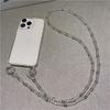 Luxury Crossbody Pearl Necklace Lanyard Transparent Case For iPhone 16 17 14 11 12 13 15 Pro Max XR X 8 7 Plus Chain Strap Cover