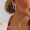 Temperament Dangle Earrings Pearl Bowknot Pendants Pendant Earrings Jewelry