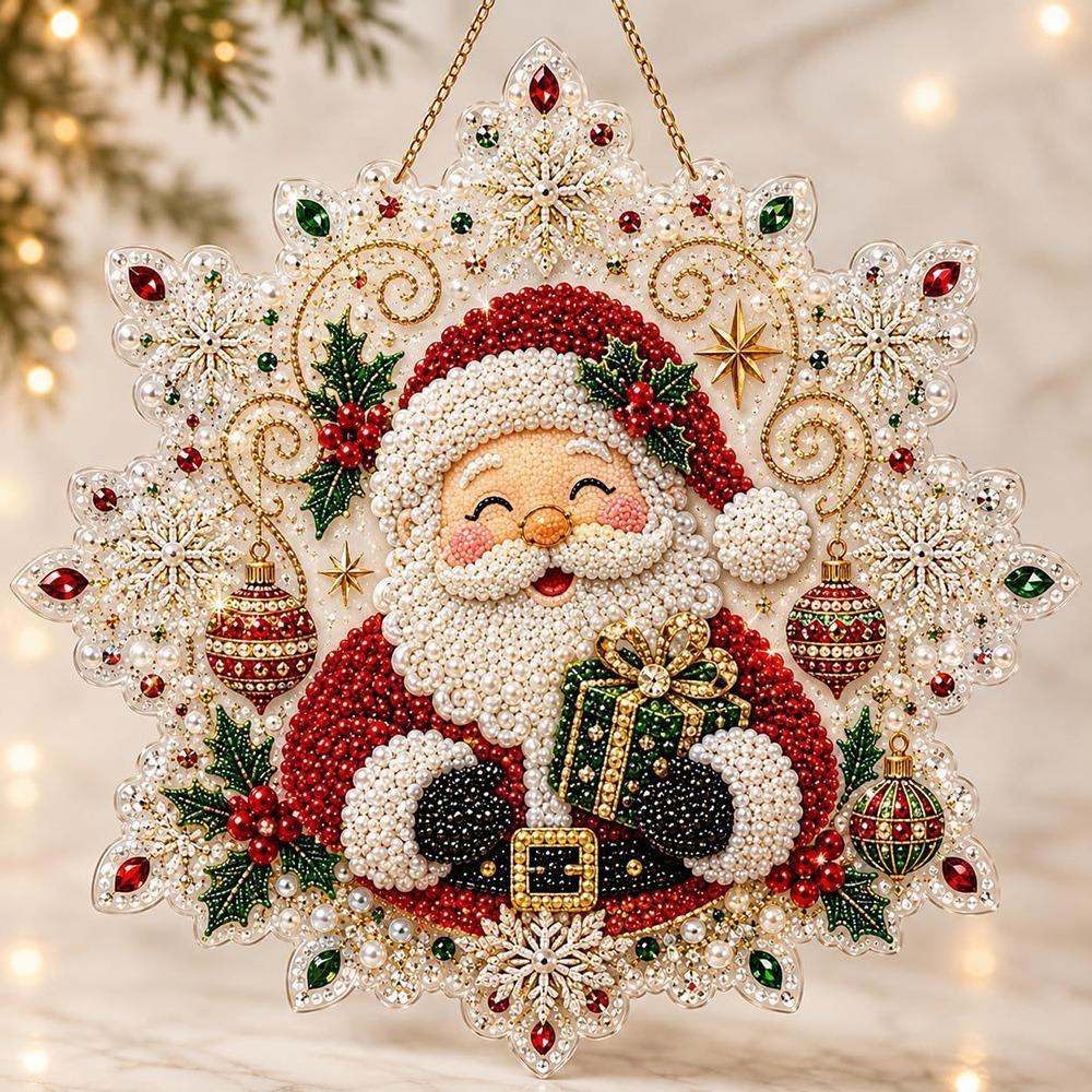 Acrylic Board Christmas Snowflake Pendant Clear Hanging Suncatcher for Adults