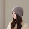 Winter New Hat Women's Foreign Style Hollow Knitted Hat Anti-wind and Cold Bag Head Show Face Small Versatile Cold Hat