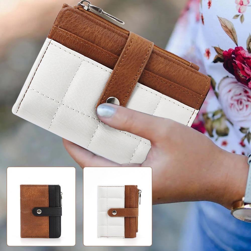 

Purse Women s Short Wallet Waterproof Credit Card Holder Fashion Design Card Bag Outdoor Black&Brown