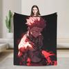 Anime Jujutsu Kaisen Flanell-Kuscheldecken Manga-Decken für Bett Schlafzimmer Warme Tagesdecke,