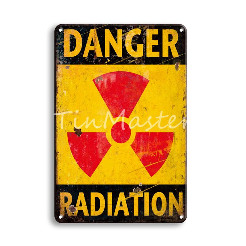 RADIATION FALLOUT SHELTER металлическая жестяная вывеска винтажный домашний декор яйца ретро металлический плакат парикмахерская человек пещера настенное украшение 20x30cm