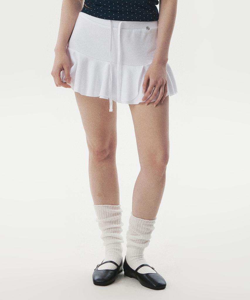WHO.A.U Banding Ruffle Mini Skirt(F) / Whtmg3791F