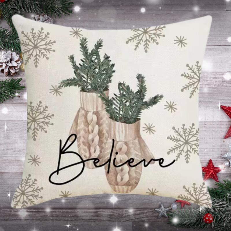 Christmas Pillowcase Set 4 Pcs Decorative 45X45 [Pillowcase3]