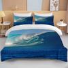 Ocean Bedding Set Coast Ocean Spray Duvet Cover Set Blue Starfish Bed Set Kids Teen Shell Home Textiles Summer  Quilt Cover
