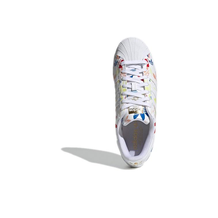 adidas Superstar Allover Trifoglio - Bianco Multi Sneakers Unisex Bianco Nuvola Oro Metallizzato H00183