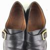 Vintage HARRY WILSON Monk Strap Business Shoes Black size 10.5 28.5 Leather Mckay Construction(USED)