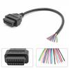JieYuan 30cm 16pin Hembra a Macho DIY OBD2 Cable de Extensión Automotriz Herramienta de Diagnóstico Automotriz Escáner Conector OBDII