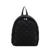 Fashion cotton clothes bag autumn and winter new large-capacity casual simple schoolbag rhombus embroidery thread backpack