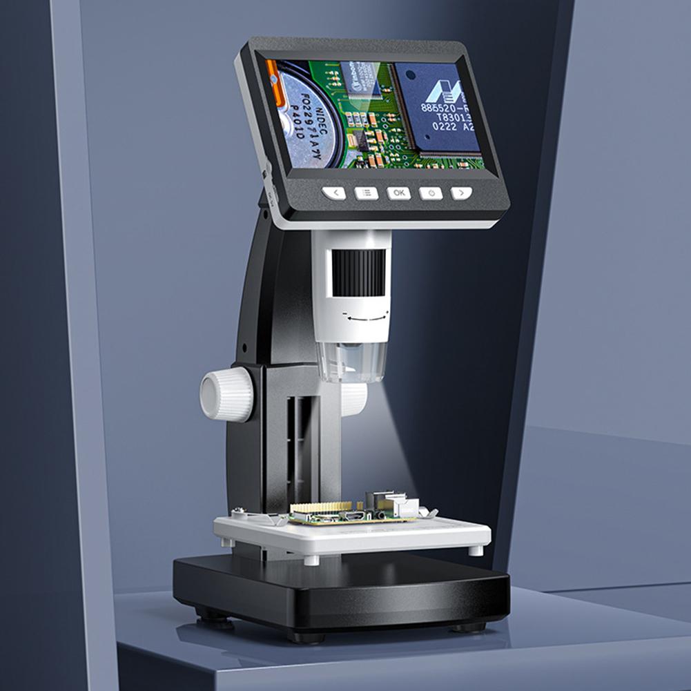 1000X Digital Microscope Electronic Microscope 4.3inch Screen Digital Magnifier Soldering Coin Microscope for Electronics Repair