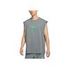 Logo Loose Fit Sleeveless Training T-Shirt Men Tops Smoke-Gray HJ3691-084