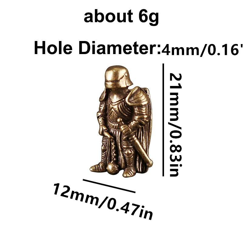 

Retro Brass Medieval Warrior Knife Beads DIY Keychains Lanyard Pendants Jewelry Copper Solider Paracord EDC Outdoor Accessories