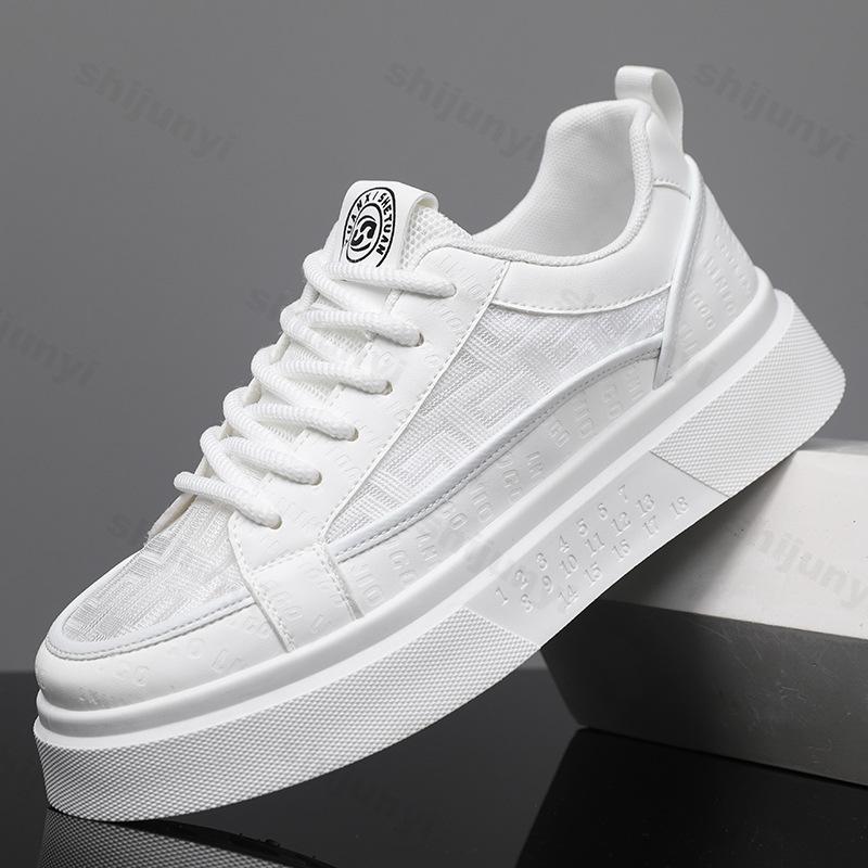 Men Shoes 2025 Breathable Sports Casual Board Shoes Student Outdoor Thick Sole Comfortable Anti Slip Lace Up Vulcanized Shoes