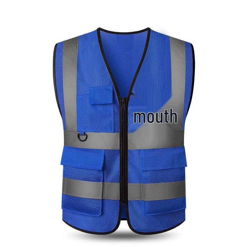 LIKAI Reflective Safety Vest for Work, Traffic, and Construction – Customizable Fluorescent Design XXL