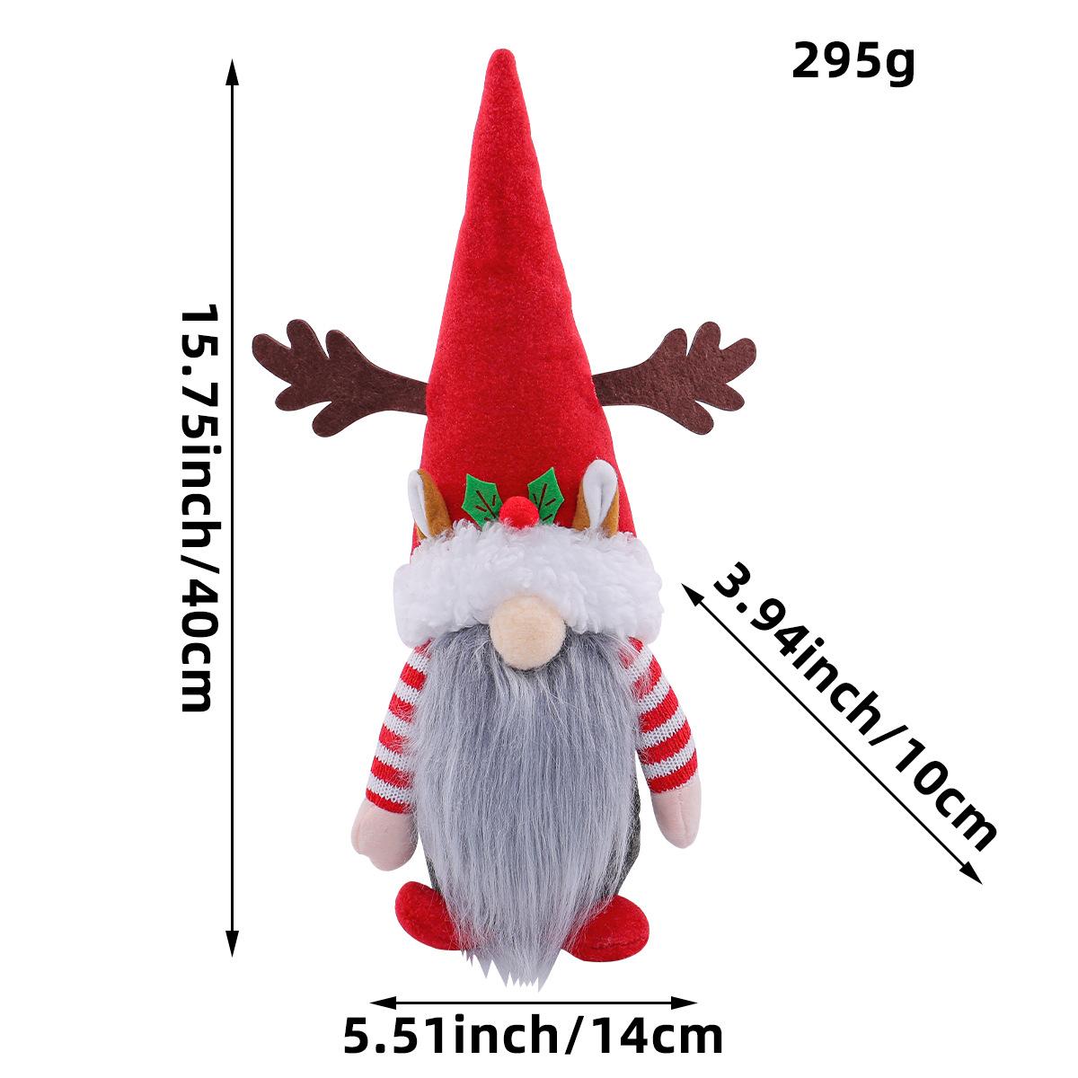 

Рождественский гном с рогами, кукла-украшение, креативный рождественский гном без лица, кукла-украшение в виде старика, праздничный подарок