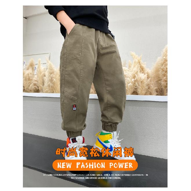 Boys' Pants, Casual Workwear Pants, Spring And Autumn Children'S Big Boys' Fashion Trend, Loose Pants, Trendy Ankle Pants