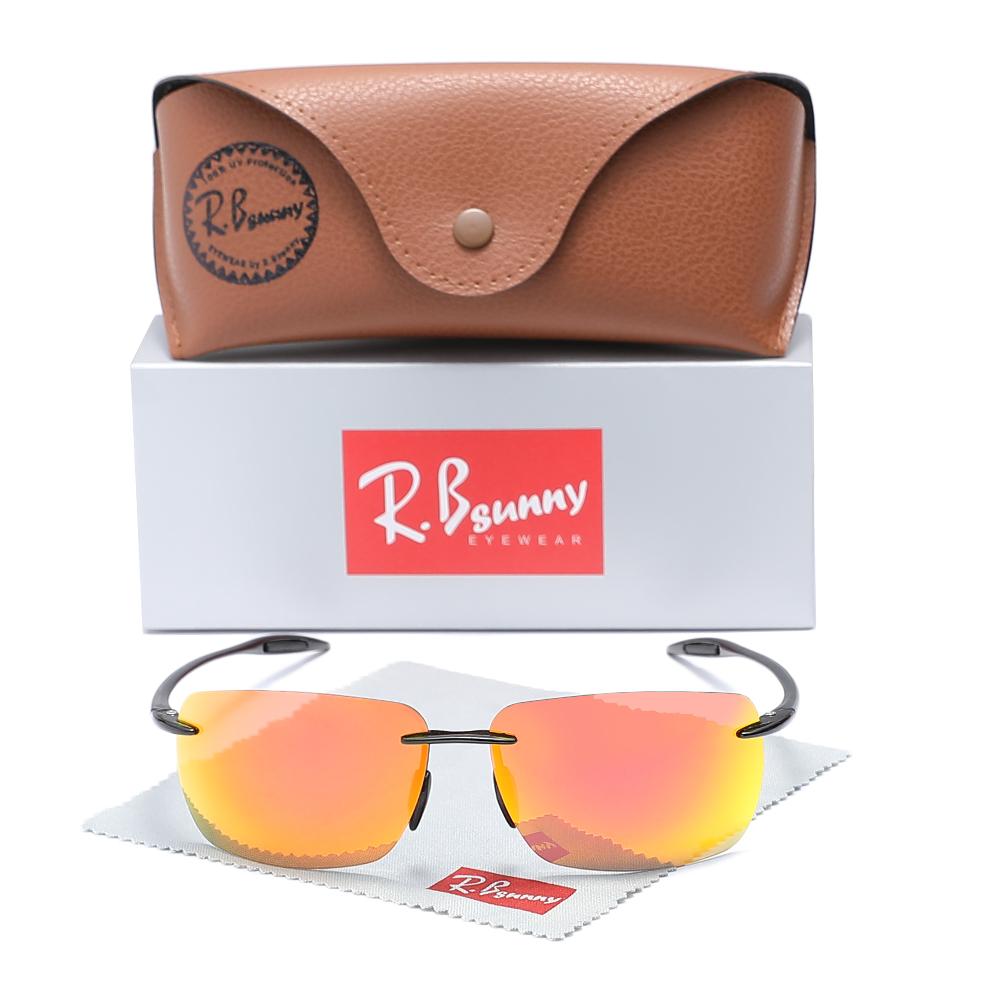 RBsunny Herren Klassische Randlose Sonnenbrille Damen Männlich Outdoor Fahren Sport Rechteckig Ultraleicht Fahren Weiblich Kausal Brillen