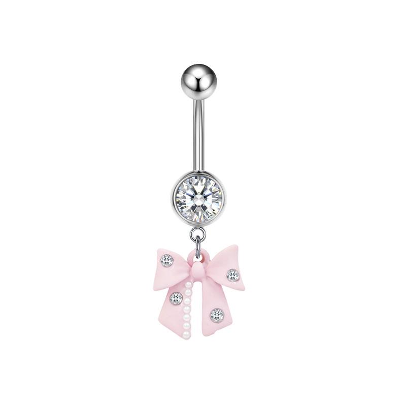 Gaibei Stainless Steel Star Bow Cat Paw Navel Ring
