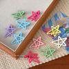 2Pcs Korean colorful Pentagram Hairpin Bangs Broken Hair Star Hairpin Side Duckbill Clip Cute Hair Accessories