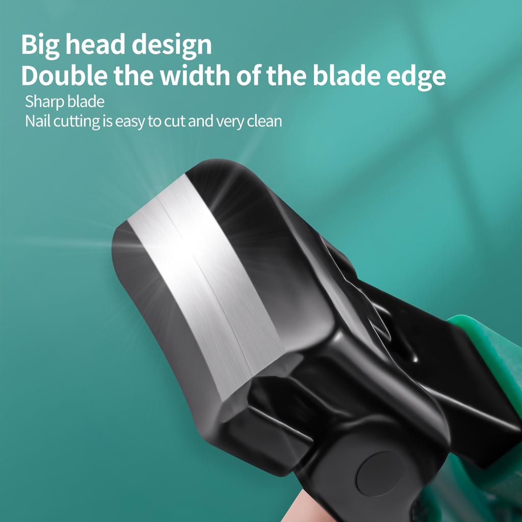 Tragbare Ultra Scharfe Nagelknipser Edelstahl Weite Maulöffnung Anti Spritz Zehennagelknipser Erwachsene Dicke Nägel Große Öffnung