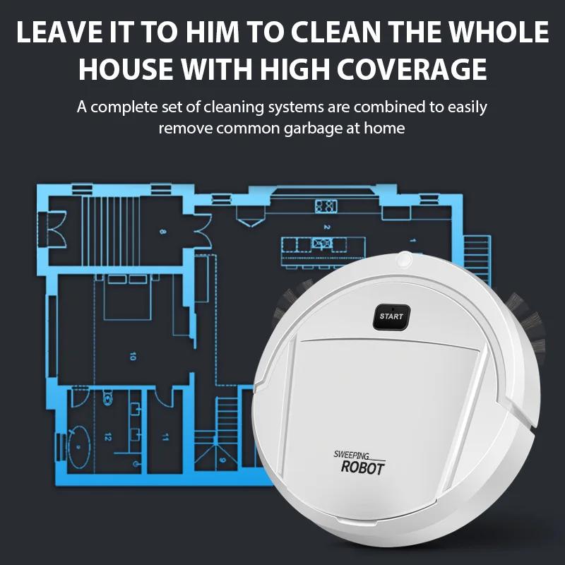 2025 New Automatic Robot Vacuum Cleaner Smart Sweeping Dry Wet Cleaning Machine Charging Intelligent Vacuum Cleaner for Home