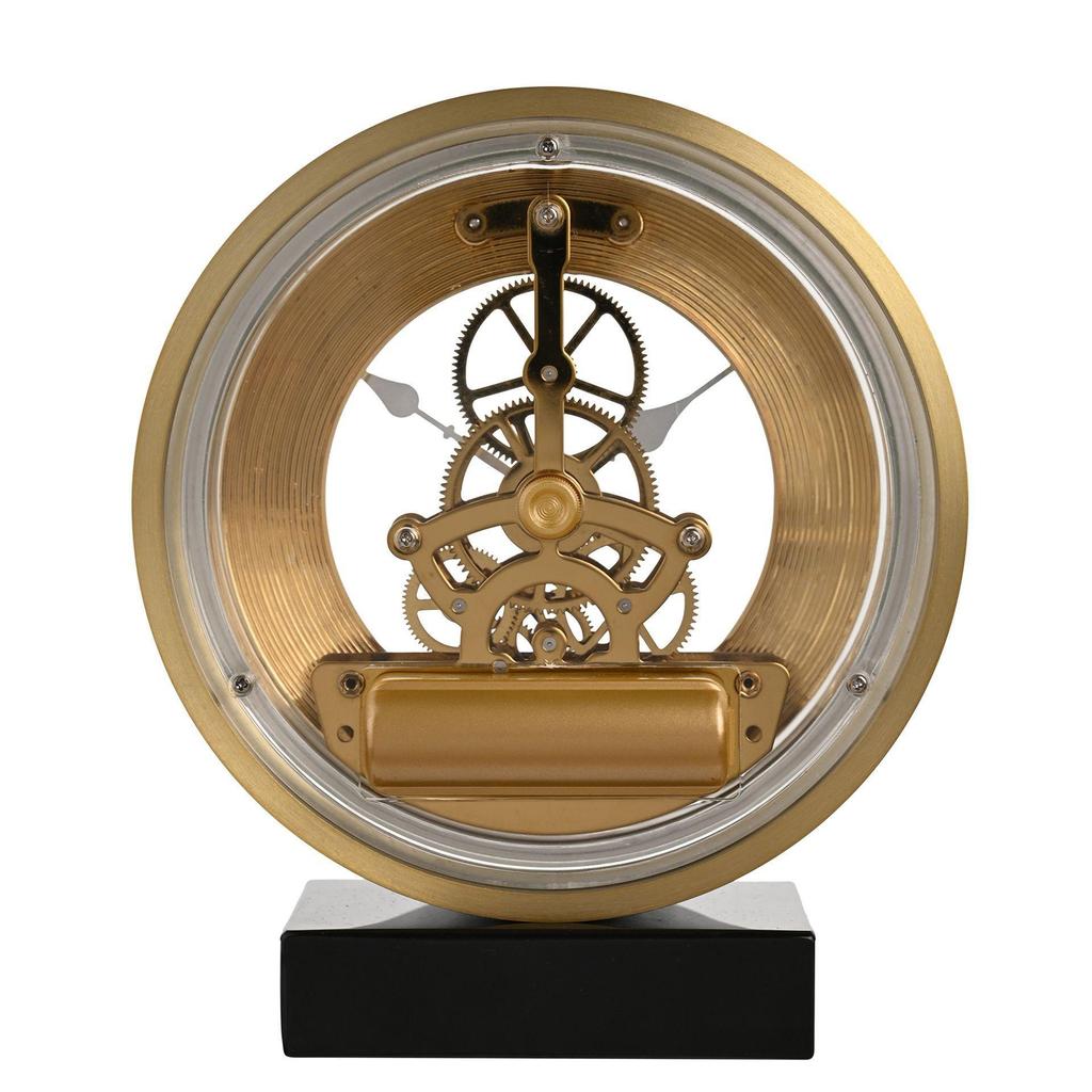 Wm.Widdop Round Skeleton Clock On Base