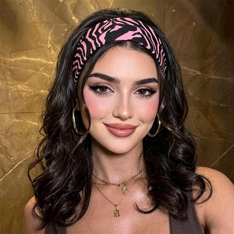 1 ks Módní dámské sportovní čelenky do vlasů Retro styl Zvířecí zebra potisk Čelenka pro každodenní život Street Dance & Výlety