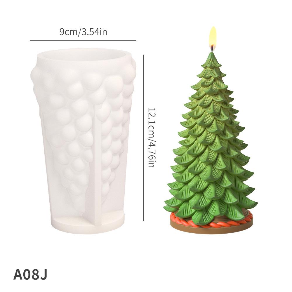 3D Weihnachtsbaum Kerzen Silikonform Handgemacht DIY Weihnachtsbaum Epoxidharzform Seife Kerzenherstellung Backwerkzeuge Feiertagsgeschenke