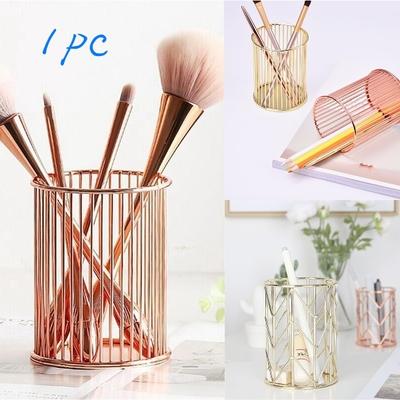 1PC Simple Makeup Brush Storaget Beauty Tools Brush Storage Bucket Desktop Pen Iron