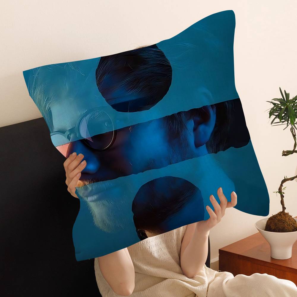 Singer E-Ed S-Sheeran Pillow Covers Cartoon Sofa Decorative Home Double-Sided Printing Short Plush Cute Cushion Cover
