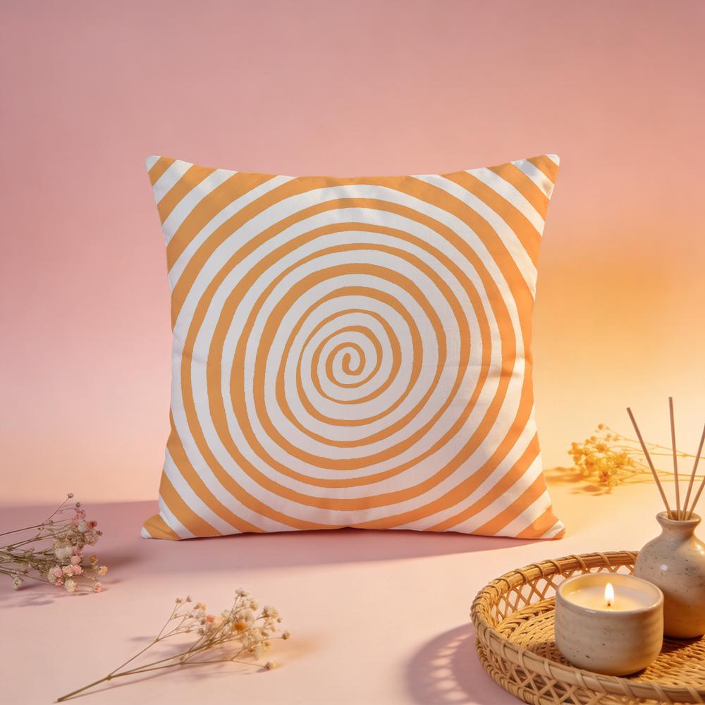 Psychedelic Stripe Pattern Cushion Cover Comfortable Durable Pillow Cover MultiScene for Home Office Car Sofa