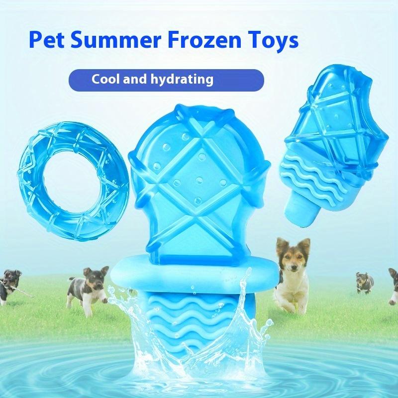 Dog Ice Pop Toy Summer Cooling Water-Filled Frozen Chew-Resistant Interactive Cooling Artifact Pet Supplies for Small Medium Lar