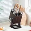 Modern Non-Slip Swivel Knife Block Storage Organizer Easy To Clean Utensil Holder with Multiple Slots for Kitchen Knives
