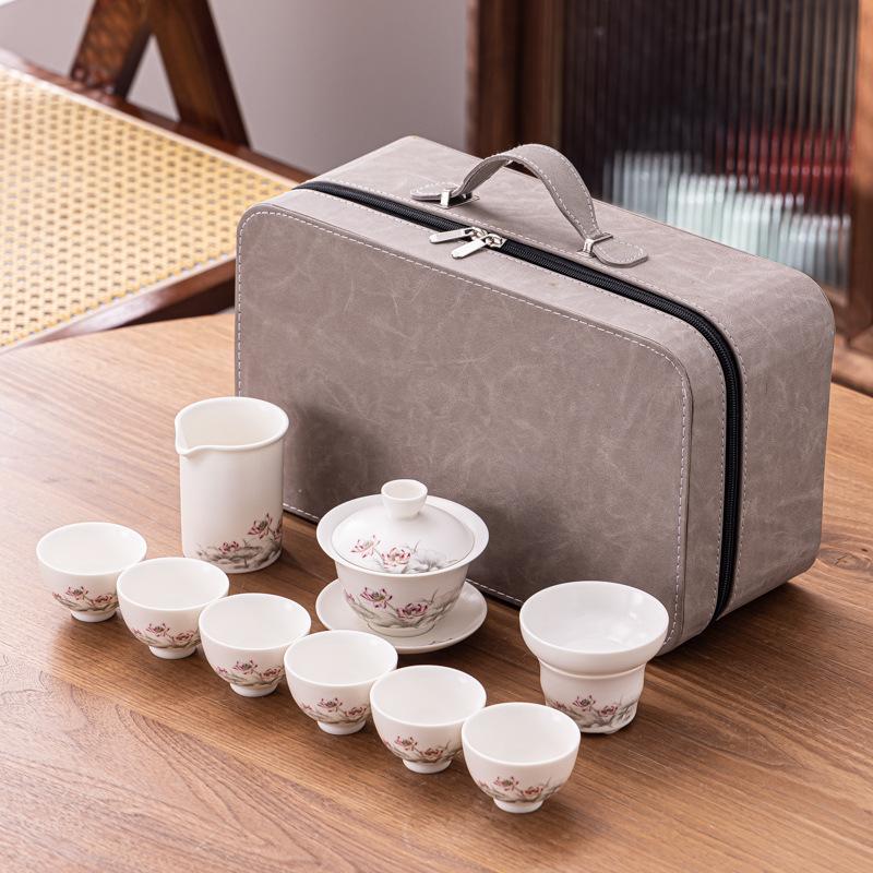 Ceramic Portable Travel Tea Set, Household Gift, Business Company To Send Customers High-end Gifts