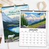 1 st 2026 Väggkalender, Handritade Naturbilder, Månadsplanerare, Perfekt Gåva för Födelsedagar, Jul, Nyår
