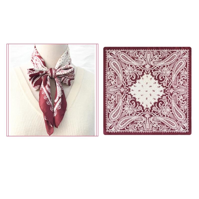 Trendy Handkerchief Scarf, Silk Feeling, Soft and Comfortable, Suitable for Hiking, Camping Multipurpose Neck Scarves