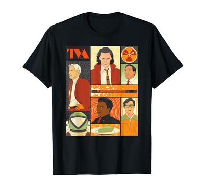 Marvel Studios Loki Season 2 TVA Face and Pie Disney+ T-Shirt