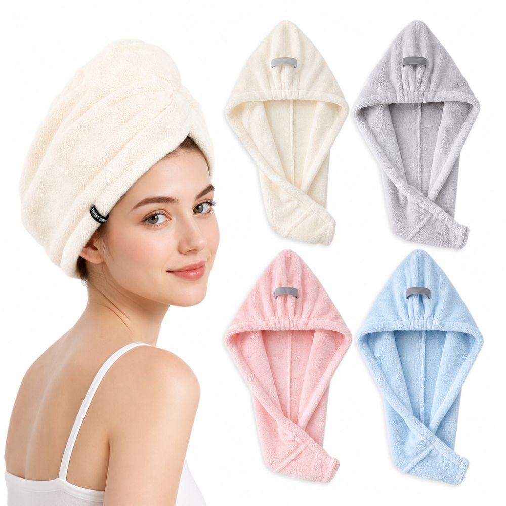 Thickened Hair Drying Cap Quick-drying Shower Cap Wiping Hair Towel  For Women with Long Hair