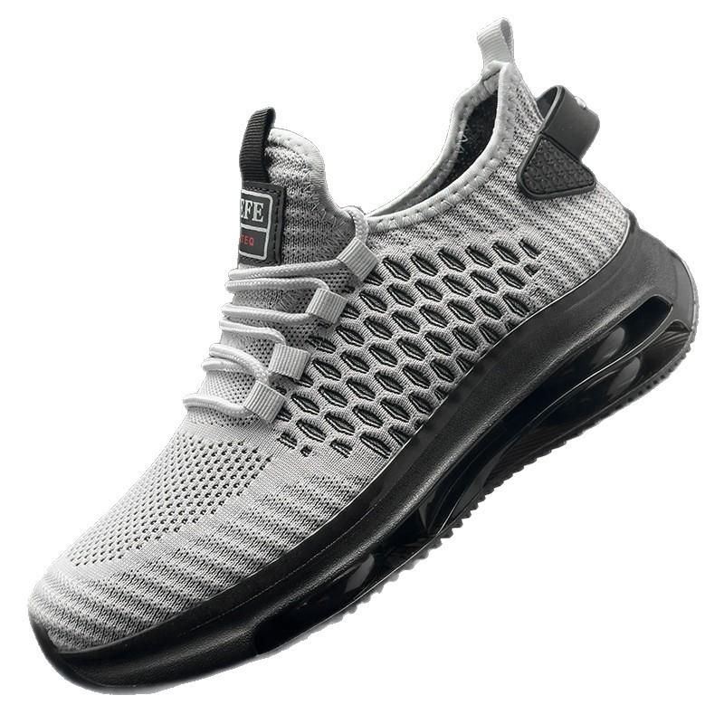 Breathable fly-woven mesh casual men's sports shoes marathon running shoes classic comfortable ultra-light air cushion