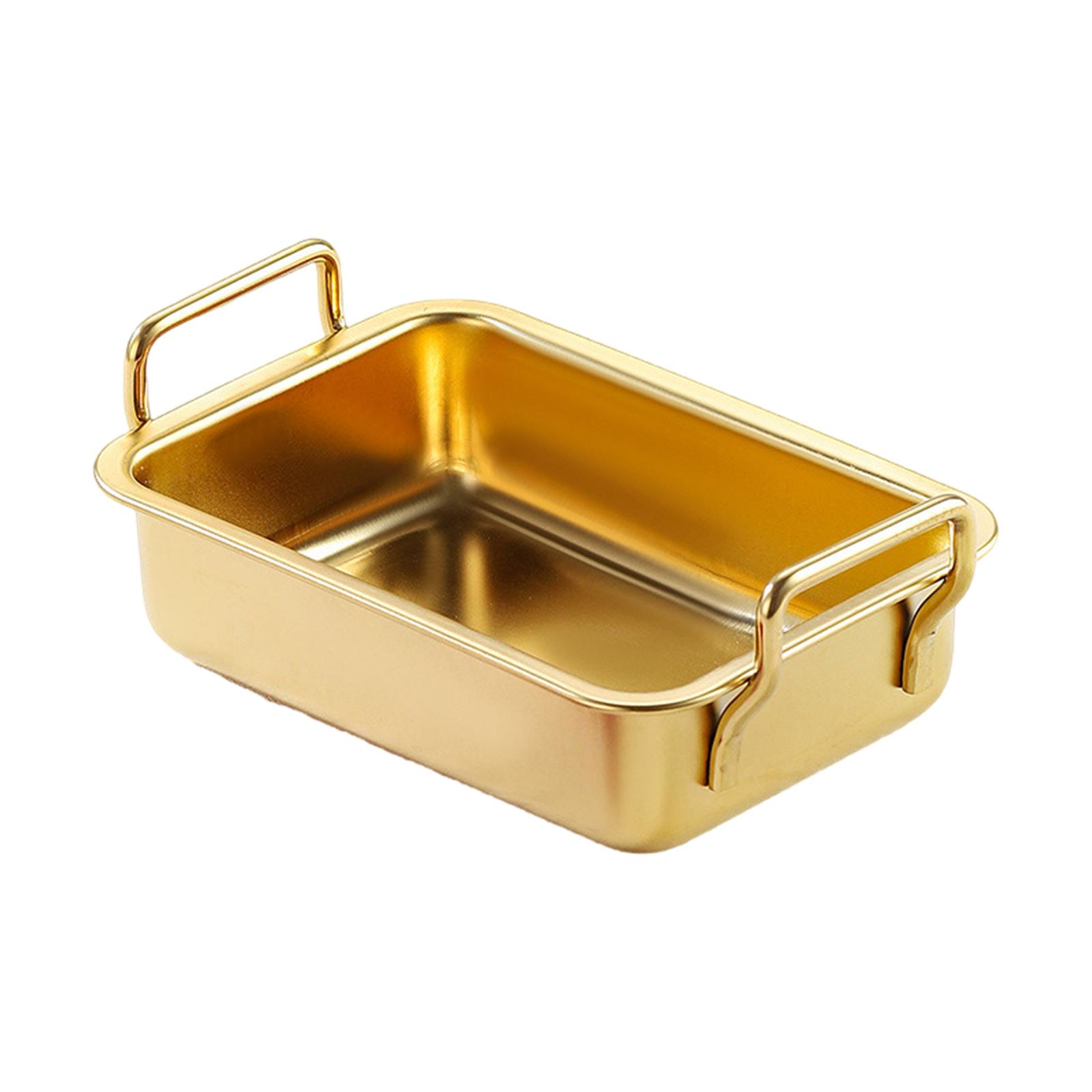 

Форма для выпечки из нержавеющей стали для запекания, жарки и приготовления пищи, прямоугольный противень с ручкой, устойчивая к ржавчине посуда для выпечки S