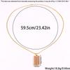 Bestselling Men's Two-Tone Wooden Cross Titanium Steel Dog Tag Necklace