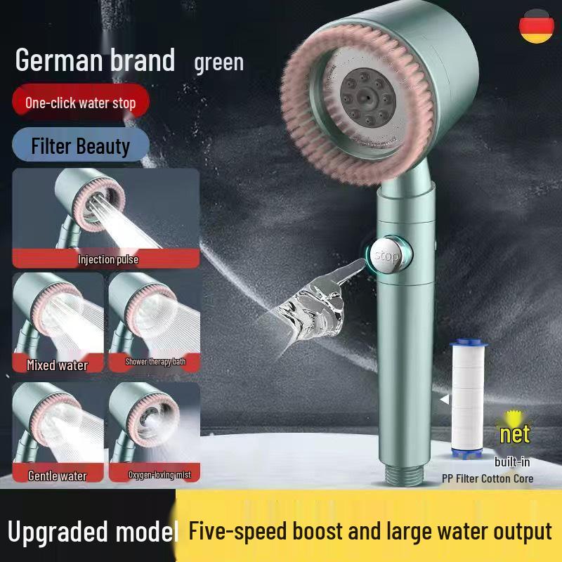 Powerful Pressurized Handheld Lotus Showerhead with Filter