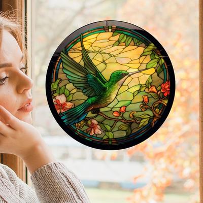 Doppelseitiges Design Kolibri Fensteraufkleber Nicht haftender Warnaufkleber Heimdekoration