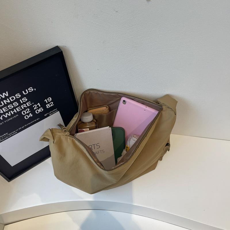 Velká nákupní taška Dámská jednobarevná taška přes rameno Crossbody taška