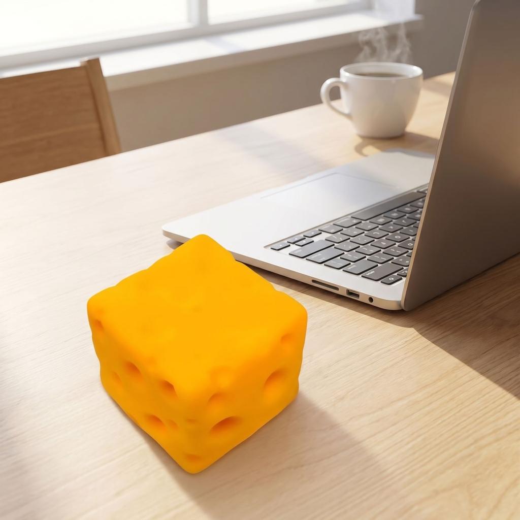 10cm Stress Relief Cube Toy Soft Clay Filled Squeeze Sensory Fidget Item for Relaxation and Focus
